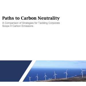 White Paper: Paths to Carbon Neutrality - A Comparison of Strategies for Tackling Corporate Scope II Carbon Emissions, published by Tabors Caramanis Rudkevich