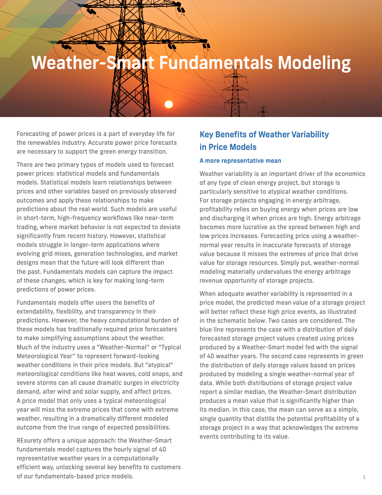 REsurety Weather-Smart Fundamentals Modeling Product Brief Cover